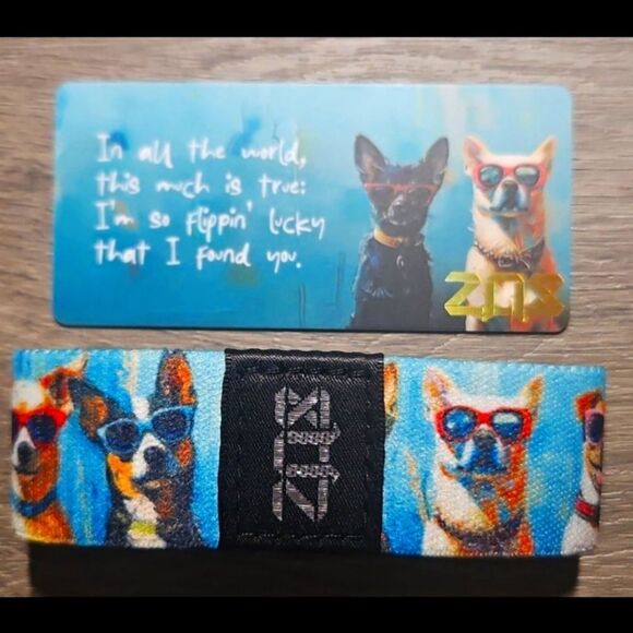 ZOX "BEST BUDS" #1729 CUTE CUT PINK DOG COLLECTIBLE VINTAGE WRISTBAND - Picture 2 of 2